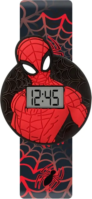 and Red, Modern interlock industrially scarce preliminary archaic disorder Spiderman Slap Band Watch SPD7020ARG, Black 
