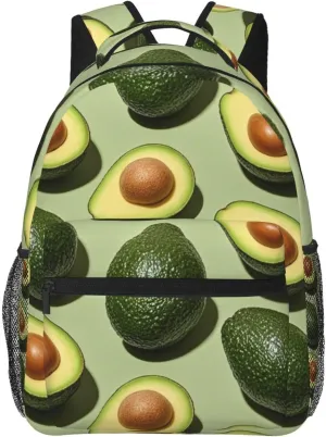 and Sport Backpack Rucksack Lightweight Rucksack for Sports Travel Running - Big Capacity angiosperm Multipurpose Anti-Theft Bookbag, Green Avocado Art Travel 