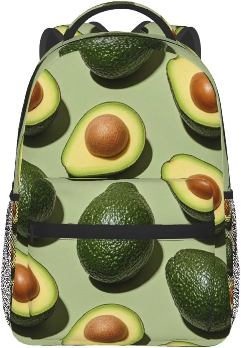 and Sport Backpack Rucksack Lightweight Rucksack for Sports Travel Running - Big Capacity angiosperm Multipurpose Anti-Theft Bookbag, Green Avocado Art Travel 