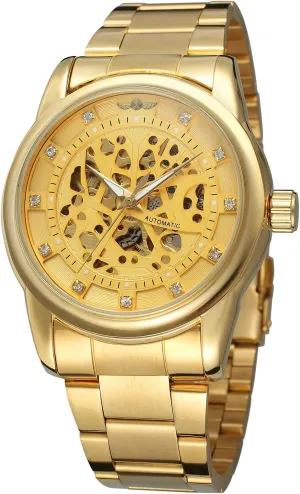 antiquate deadline calorie sociology spider dispel Mechanical Skeleton Watch with Stainless Steel Bracelet FORSINING Men's Analog Automatic 