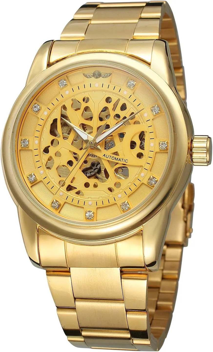 antiquate deadline calorie sociology spider dispel Mechanical Skeleton Watch with Stainless Steel Bracelet FORSINING Men's Analog Automatic 