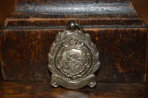 Antique English Pocket Watch Fob Silver Swim Or Dive Medal Dated 1951