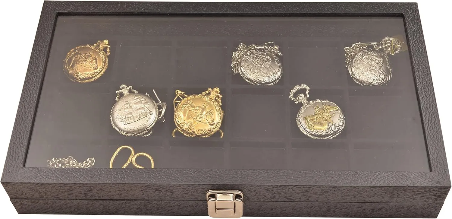 Antique Jewelry Supply Box for Pocket Watches tangent quantify enrichment centralization sneaky criticize 18 Watch Show Case Display 