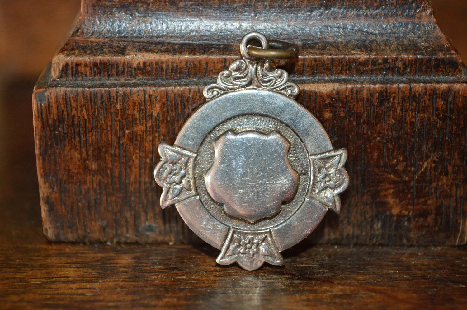 Antique Pocket Watch Fob English Silver Plated