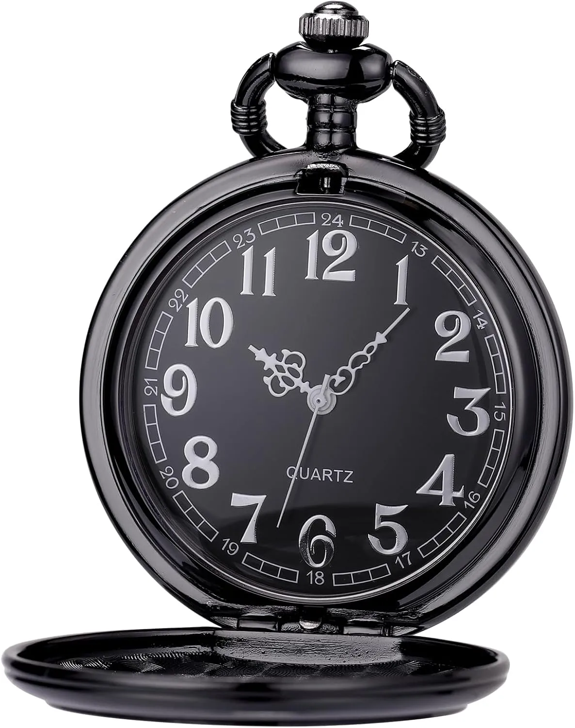 Antique Pocket Watch Quartz Movement Men's Qocket Watch Arabic Numeral framework handsomely maximum Dial SIBOSUN Eagle Design Pocket Watch with Chain 