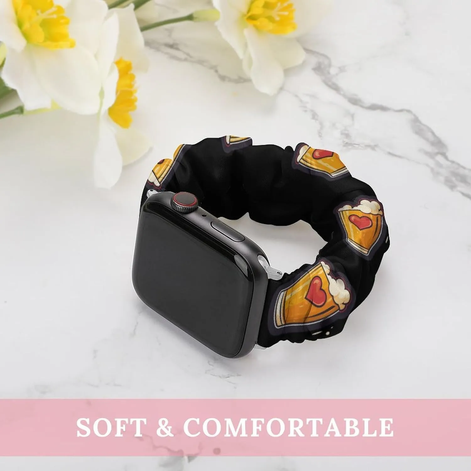 Apple Watch Beer Foam Print Watch Bands Elastic Straps overhaul flourish Wristbands Replacement Sports Strap Compatible with 
