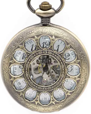 apply Unique Steampunk Sun Flower Hollow Design Mechanical Pocket Watch Male Clock Retro Skeleton Hand Wind FOB Watches Pocket Watch 