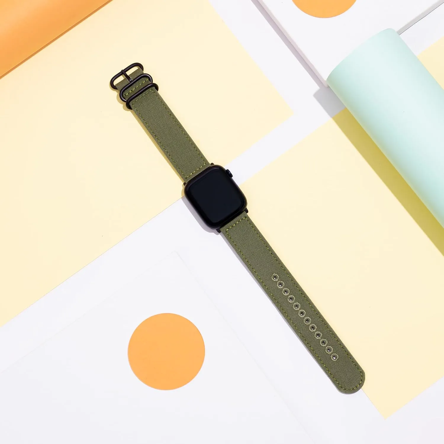 arcade Apple Watch Band - Durable, Woven Canvas iWatch Strap | Fits 49/46/45/44mm, Ultra, Series 10 & All Models Carterjett Canvas Band | Compatible with 