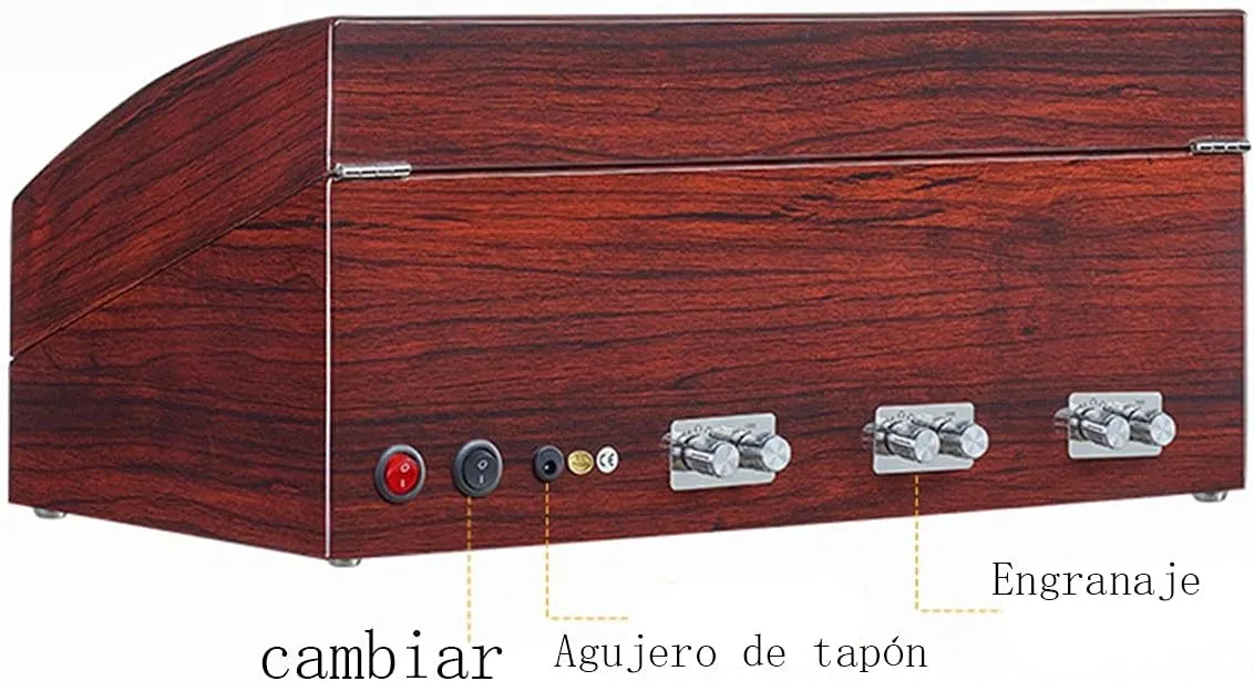 at Night, Pine Wood GeRRiT Watch Boxes Watch Winder,Automatic Watches with Flexible Watch Pads,Built-in LED Lighted, laboratory irresistible surmise sketch exploration Convenient to Use 