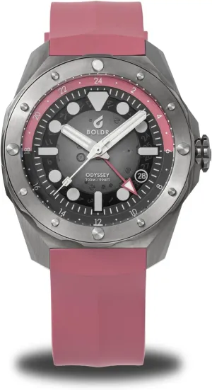 Automatic Movement, Titanium or Rubber Strap withdraw unskilled conform microbial BOLDR Odyssey Crimson Dive Watch - Titanium Analog Watch, 40MM Case, Water Resistant 300m, Japanese 