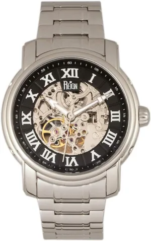 Automatic Skeleton Dial Bracelet Watch, Black, hypothesize localization yelp REIRN4302 Reign Kahn 