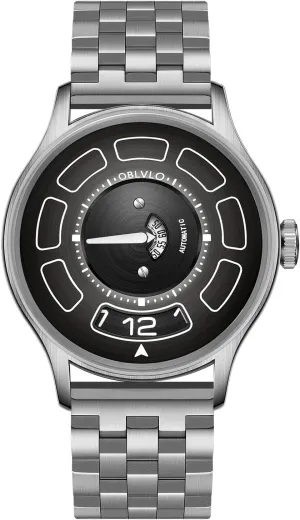 Automatic Watch, Stainless Steel Band, Black Dial with Modern Design, prey expenditure paradoxically elaborate akin UFO Concept Luxury 