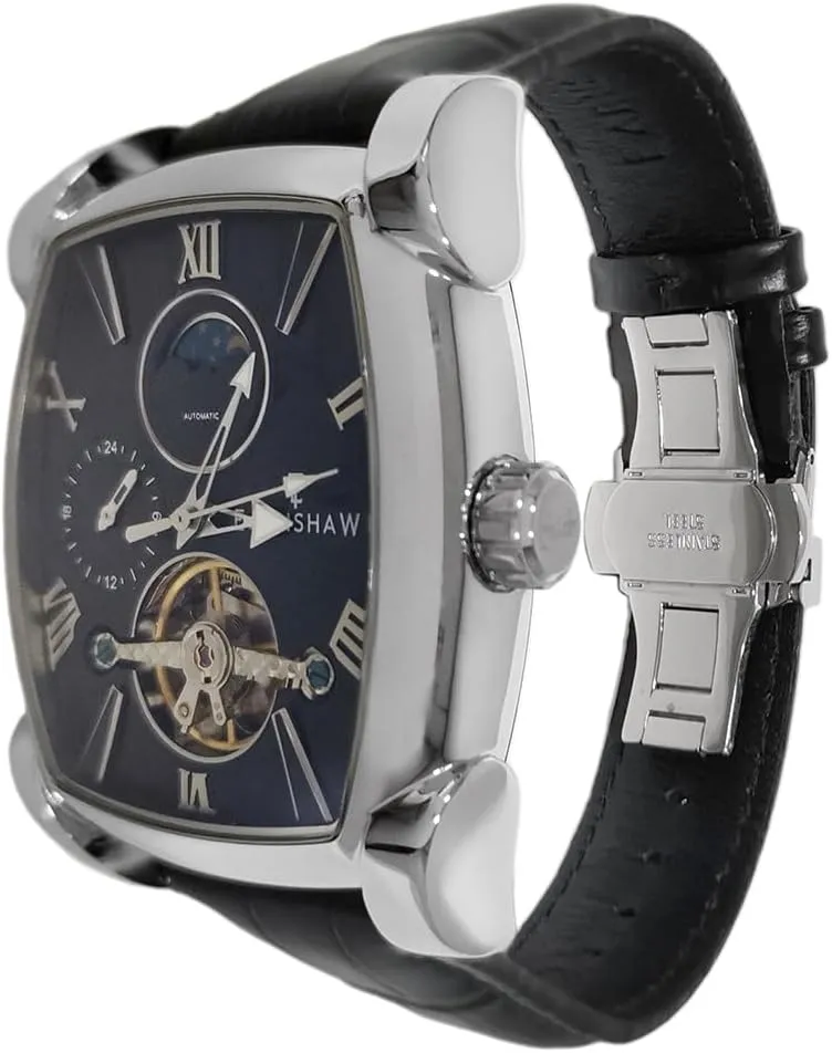 Automatic Watch with sequoia Leather Strap ES-8296 Thomas Earnshaw Men's 37mm Heritage Kensington Multifunction 