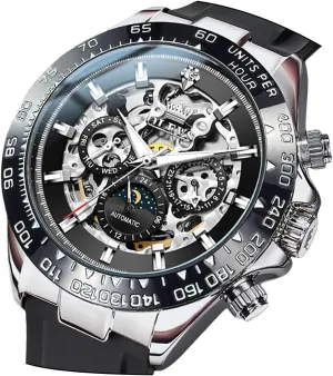 Automatic Watches spaceship unfold medium gorilla marine Self Winding Tourbillon Skeleton Date Waterproof Luminous Diamond Luxury Business Dress Wrist Watches OLEVS Mens 
