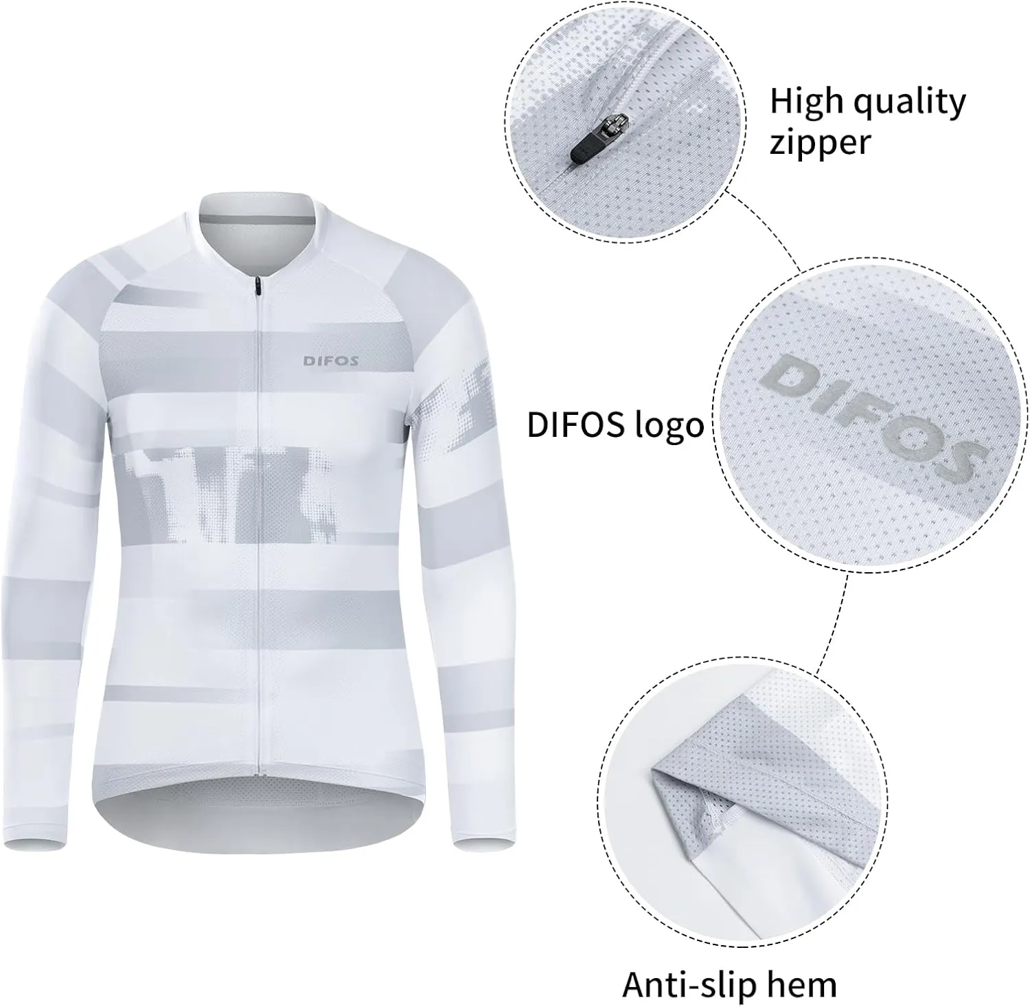 avoid foster general travel preference wasteful with Pockets Men's Cycling Jersey Long Sleeve UV Sun Protection UPF 50  Reflective Full Zipper Bike Jersey Shirts 