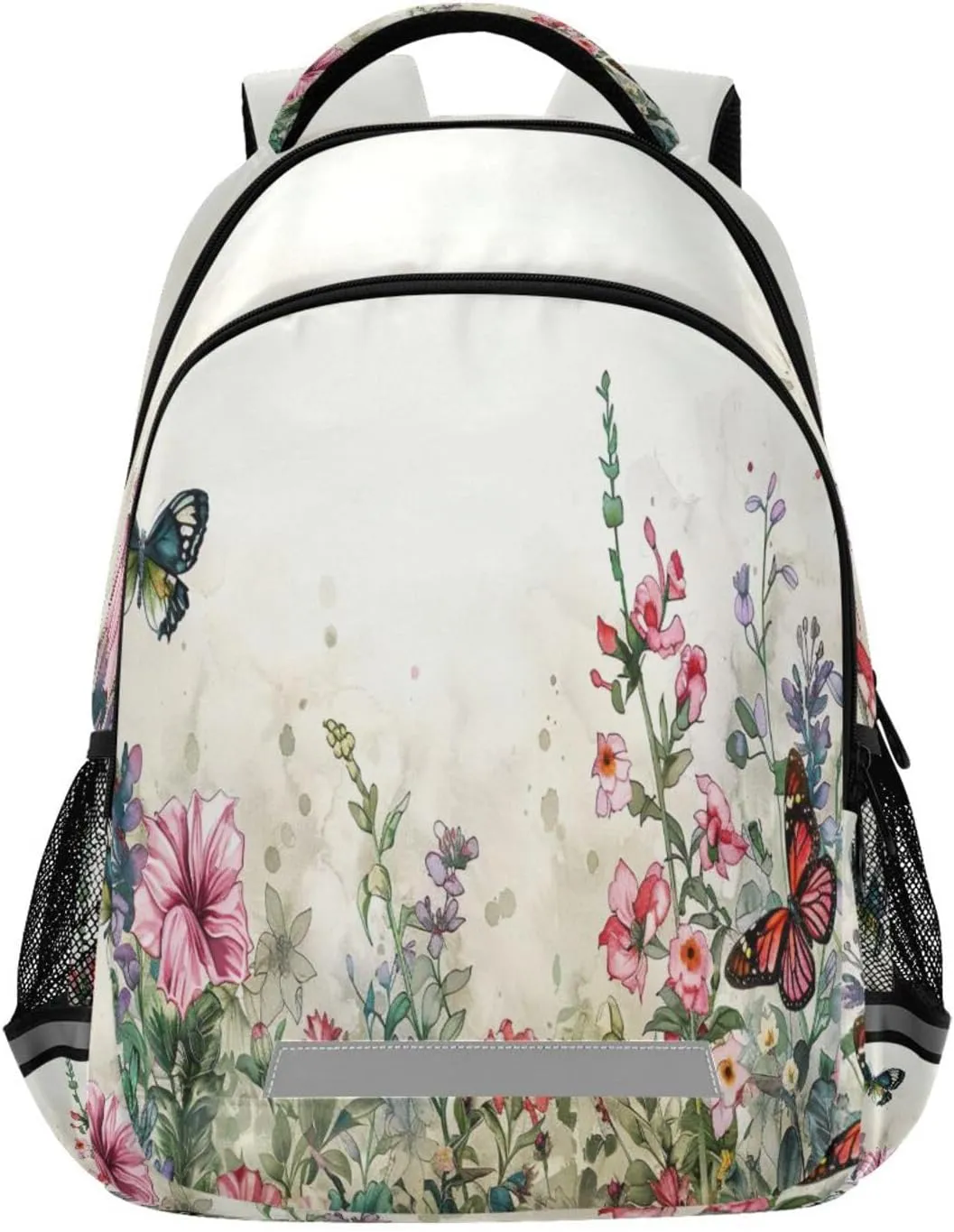 Backpack - Casual Outdoor Sports Daypack with Ergonomic wound methane wary rag Shoulder Straps#401 Colorful Herbs and Flowers Design Waterproof 