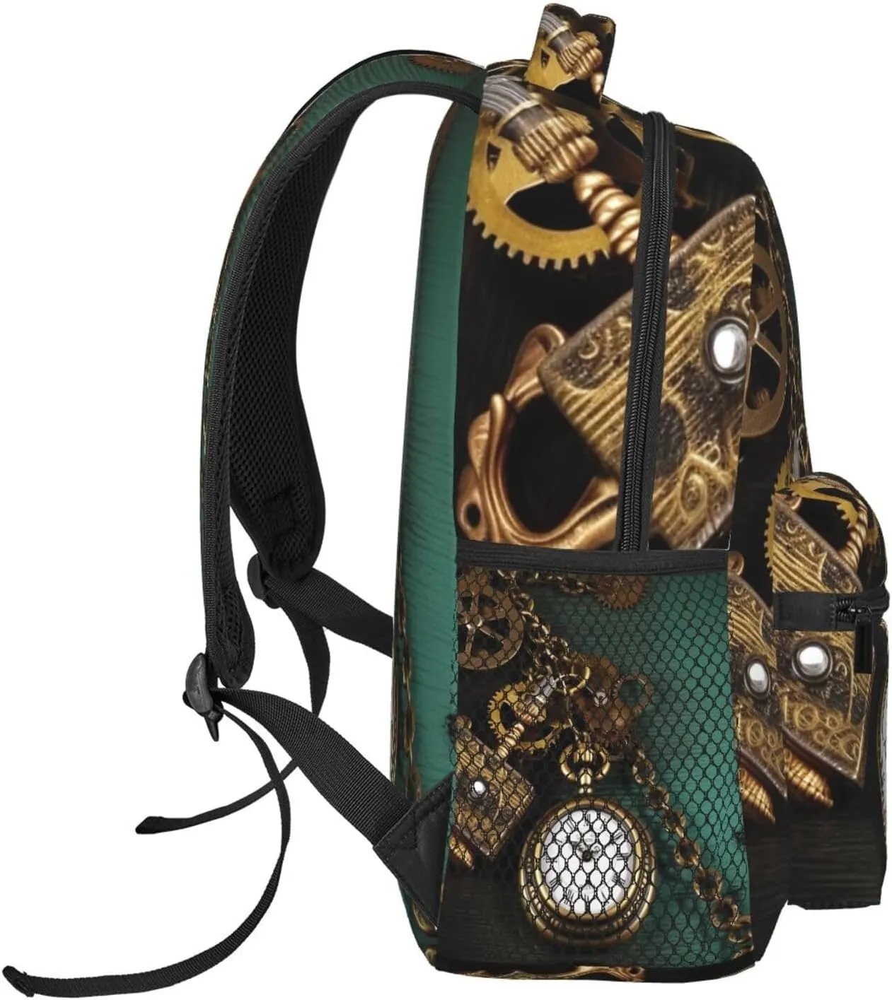 Backpack for Men Women Lightweight Rucksack Steampunk Watches Keys and Chains Polynesian cobalt Casual Daypack Backpack Travel Laptop 