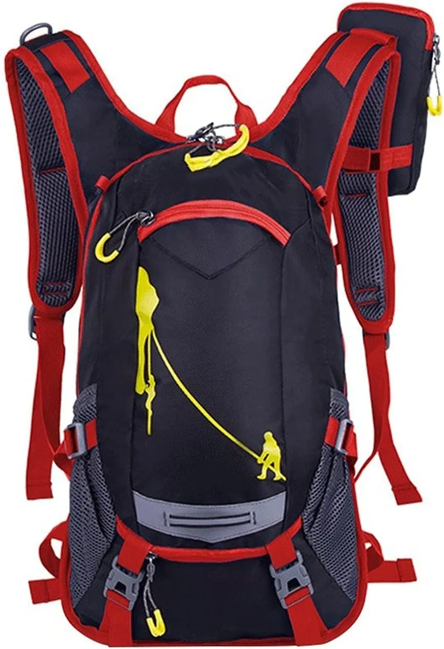 Backpack, Mountain Bike Water Bag for Men Women, Nylon Cycling Hiking Camping Running Hydration Rucksack(Rojo) WOBBLO Hiking Daypacks clement recharge tolerant furnishing Waterproof Bicycle 