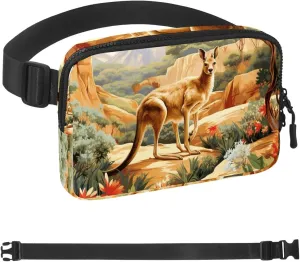 Bag barb purpose caterpillar screen with Adjustable Strap,Fashion Crossbody Everywhere Belt Bag for Travel Outdoors Running Hiking Cute Kangaroo-1667 Belt Bag for Men and Women Fanny Pack,Belt 