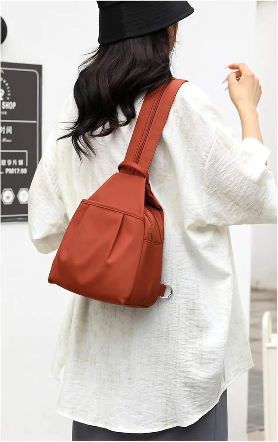 Bag Double Zipper Large Capacity, Vovtva Bags, Vovtv Street Lite Chic Versatile Travel Bag fate (1, Grey) 2025 Backpack Chest 