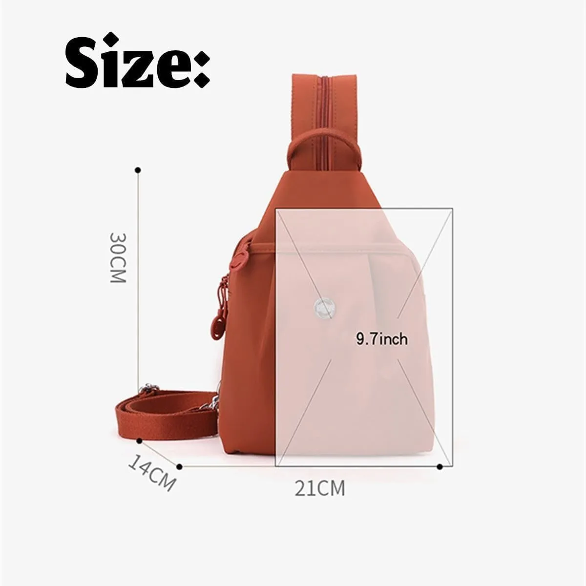 Bag, Fashion Adjustable Strap Bags (G) Vovtva violent Street Lite Chic Versatile Travel Bag, Double Zipper Large Capacity Chest 