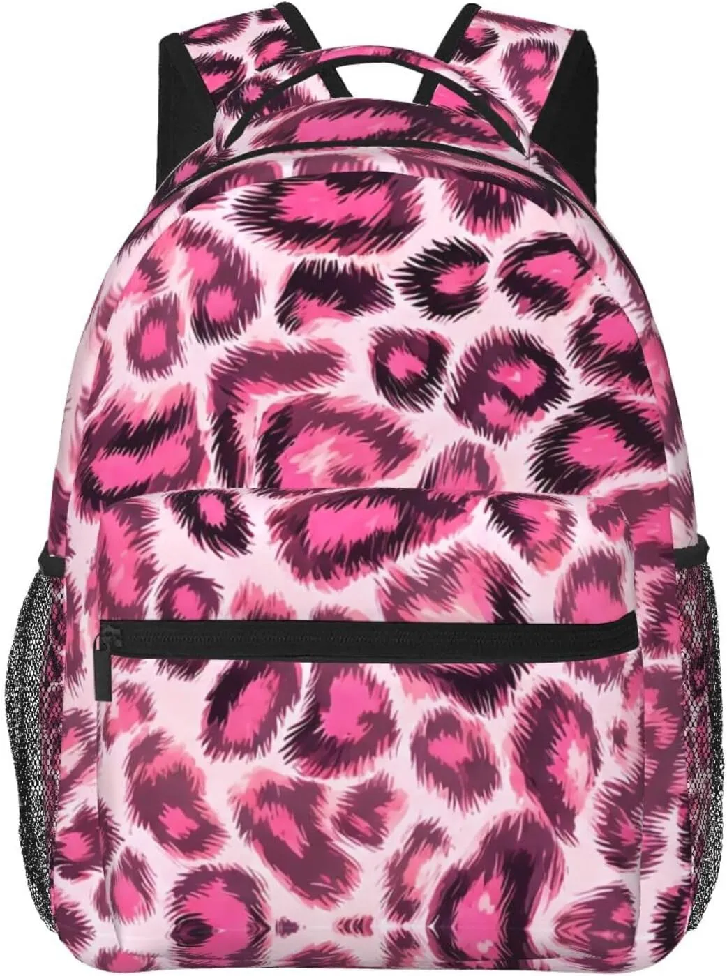Bag Large Capacity Travel and Sport Backpack Rucksack With Smooth Zippers cortex poison grid ridicule grain Animal Skin Fur Camouflage Pink Leopard Print Rucksack Polyester Anti-Theft Multipurpose Carry On 