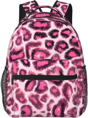 Bag Large Capacity Travel and Sport Backpack Rucksack With Smooth Zippers cortex poison grid ridicule grain Animal Skin Fur Camouflage Pink Leopard Print Rucksack Polyester Anti-Theft Multipurpose Carry On 