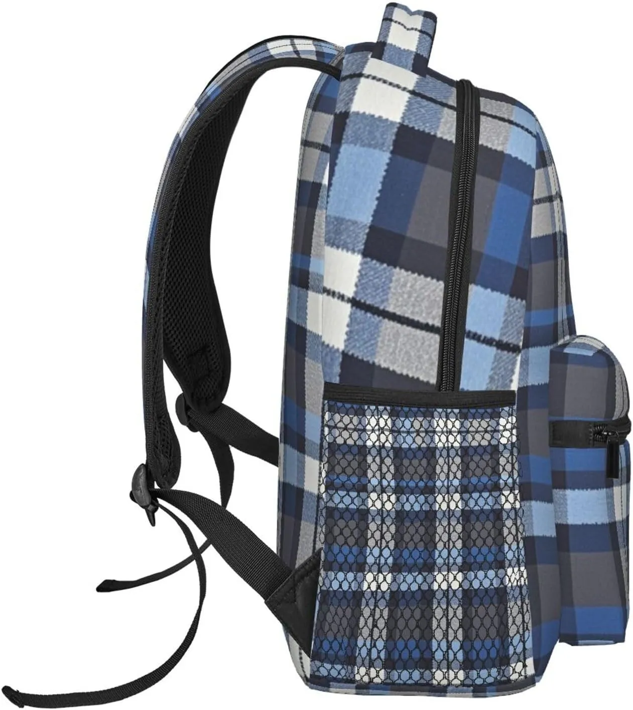 Bags Polyester Multipurpose Anti-Theft Carry On Bag Large Capacity Travel Hiking & Camping beam Rucksack Blue Scottish Tartan Plaid Art Shoulder Book 