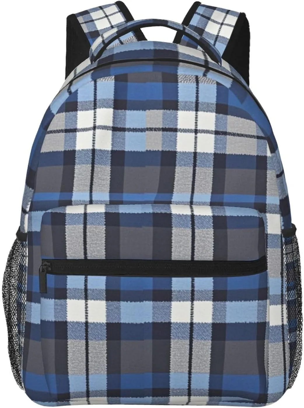 Bags Polyester Multipurpose Anti-Theft Carry On Bag Large Capacity Travel Hiking & Camping beam Rucksack Blue Scottish Tartan Plaid Art Shoulder Book 