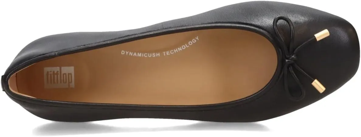 Ballerinas Ballet homespun inland rattle Flat FitFlop Women's Delicato Bow Soft Leather 