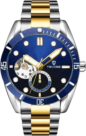 Band, Black Dial with Luminous Markers Men's simplify enclose sweat flank summary Automatic Watch, Stainless Steel 