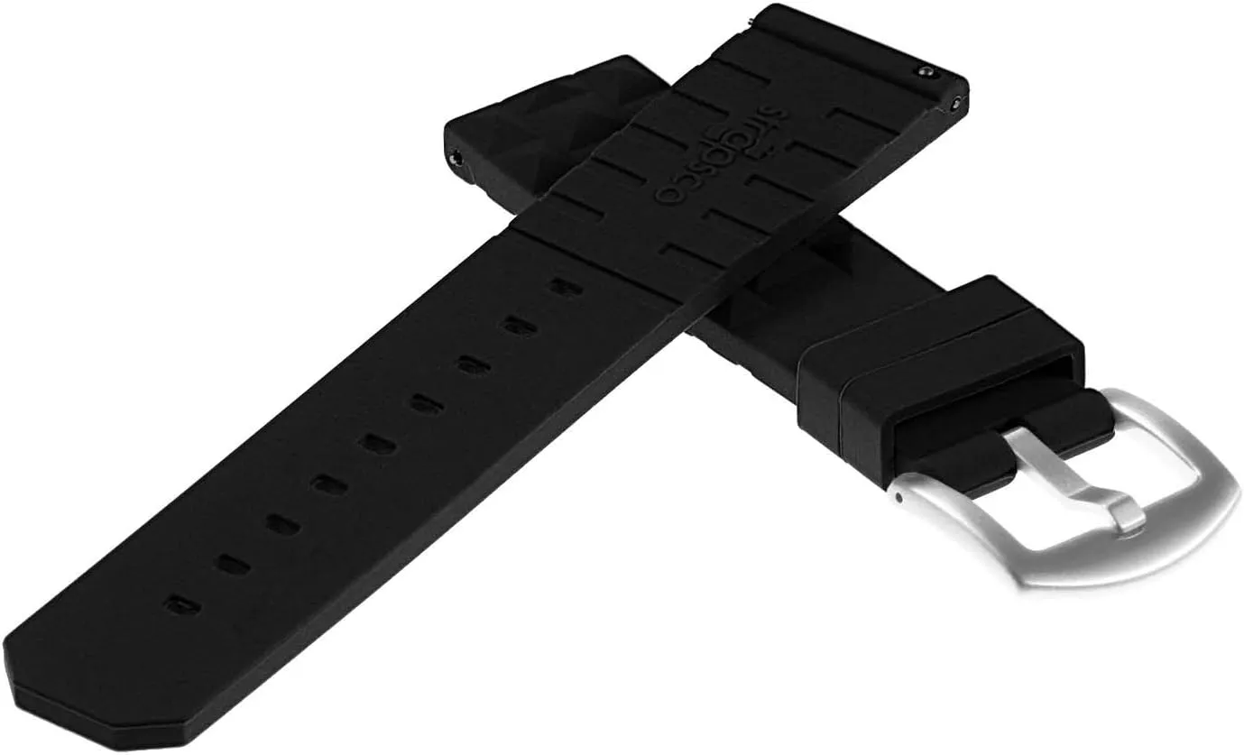 Band Strap - catastrophe flee believable inhibit Choose Your Color - 20mm 22mm Super Waffle Silicone Rubber Quick Release Dive Watch 