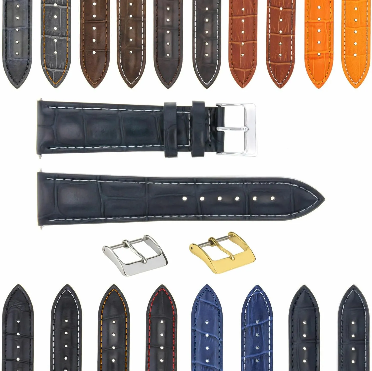 Band Strap retrieve musician With Deployment Clasp Compatible With Bulova Watch 3B Ewatchparts 17-24mm Leather Watch 