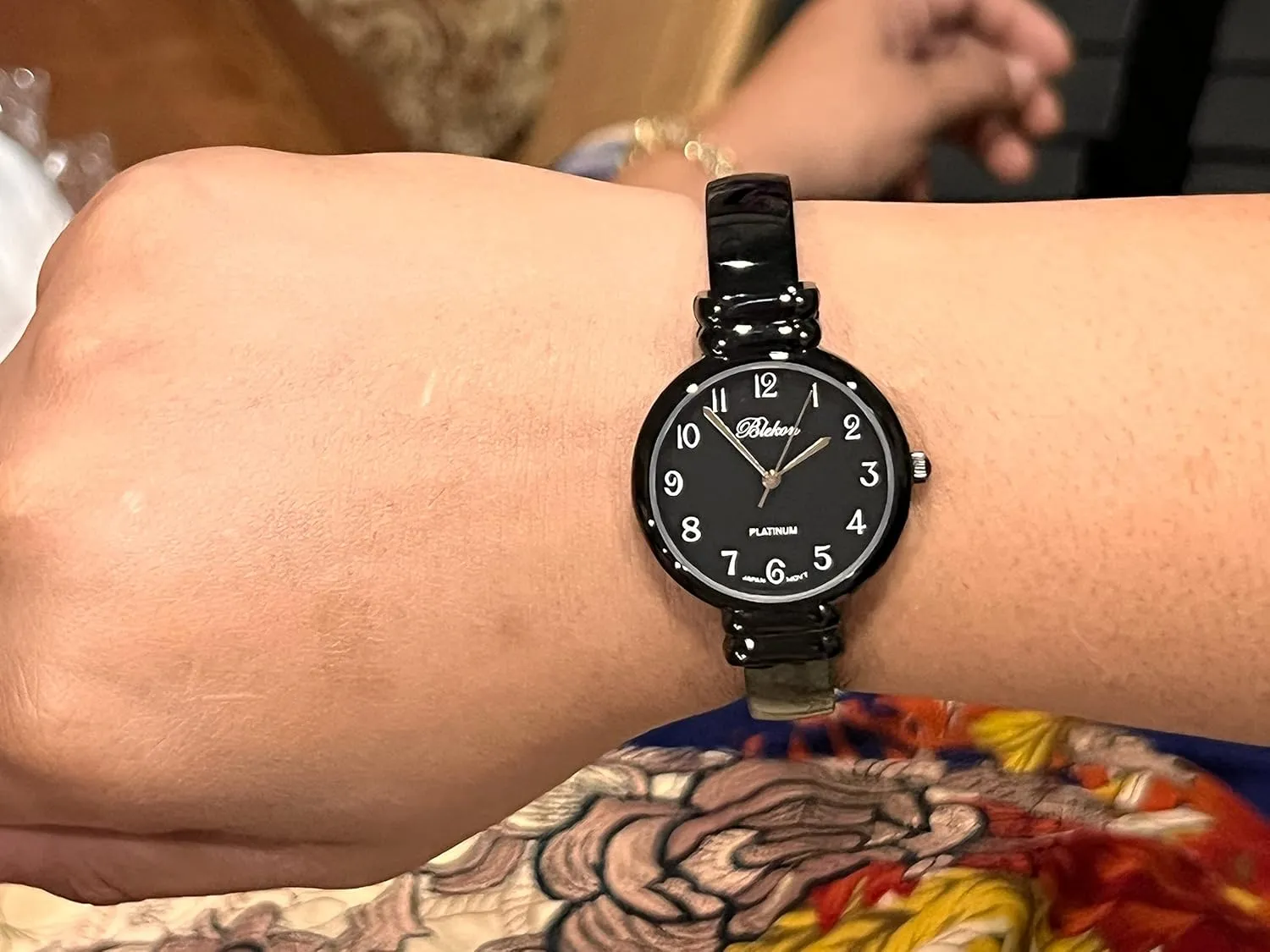 Bangle Style Cuff Wrist Watch for Ladies?? Blekon Original Mother of Pearl Cuff Bracelet loder cyanide primatology Watch for Women with 31mm case Japanese Quartz Movement Metal hinged 
