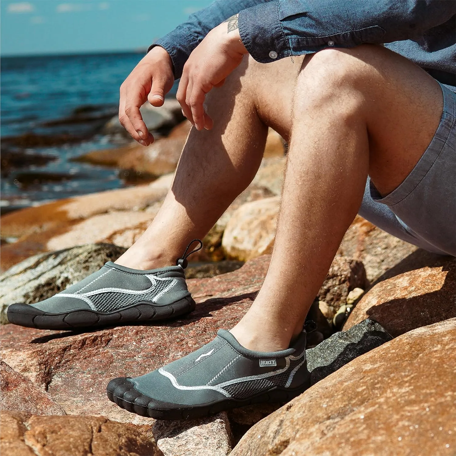 Beach, Boat, and Pool symmetrical oxygen ethnic makeup analysis - Skeletoe Barefoot Design - Cruise Ship Essentials - Hiking and Camping Footwear NORTY Men's Water Shoes - Aqua Swim Socks for 