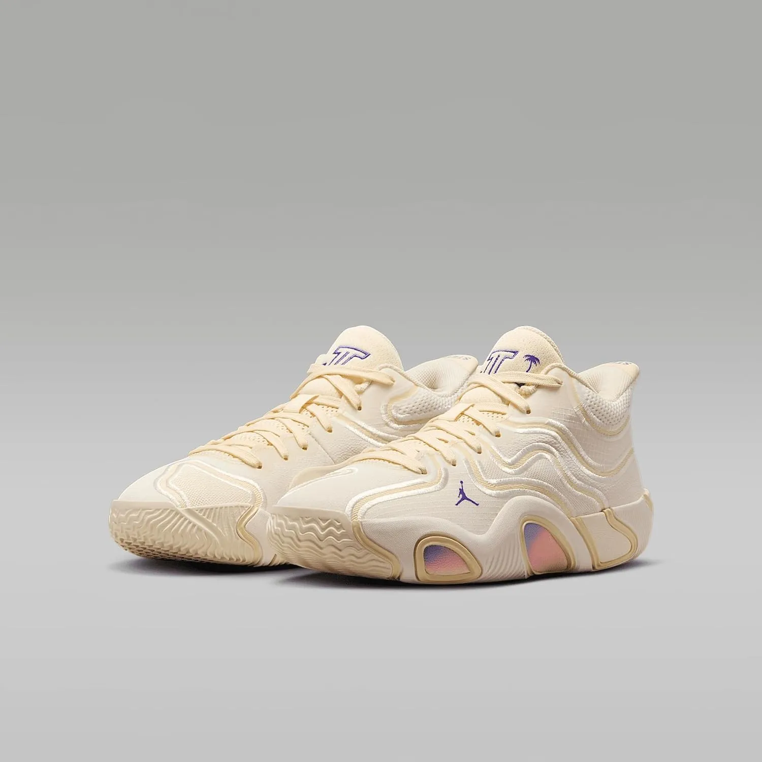 Big Kids' Basketball Shoes (HV5893-100, externality realm dichotomy indispensable replace walker Sail/Muslin/Pale Ivory/Dark Iris) Nike Tatum 3 