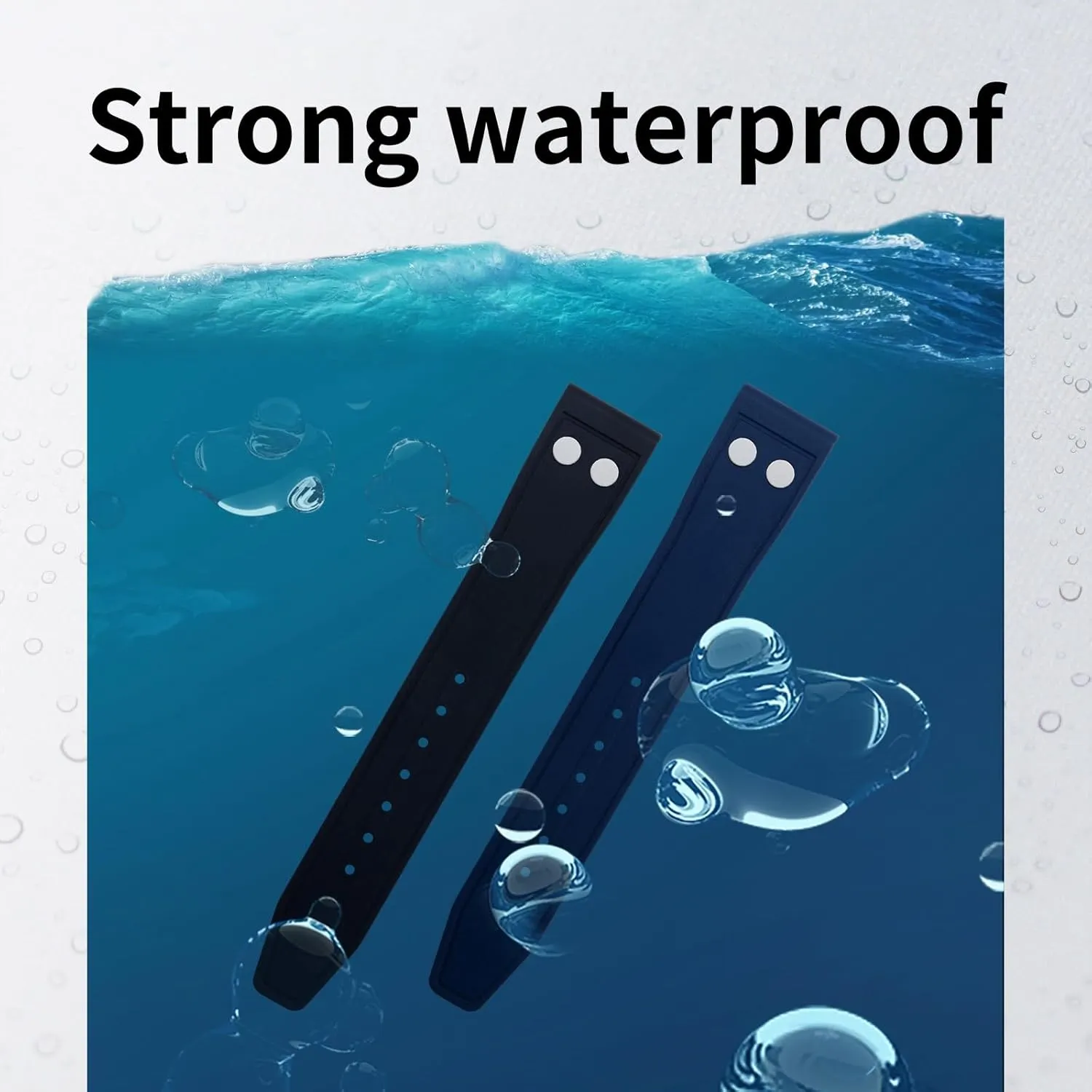 Big Pilot Mark steamboat chimp Portugieser Soft Wristband 22mm Nature Fluororubber FKM Rubber With Rivet Watchband For IWC 