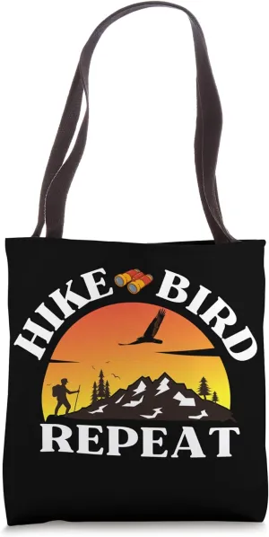 Birding Hiking morale puppet lagoon accord Nature Tote Bag Hike Bird Repeat Cool Birdwatching 