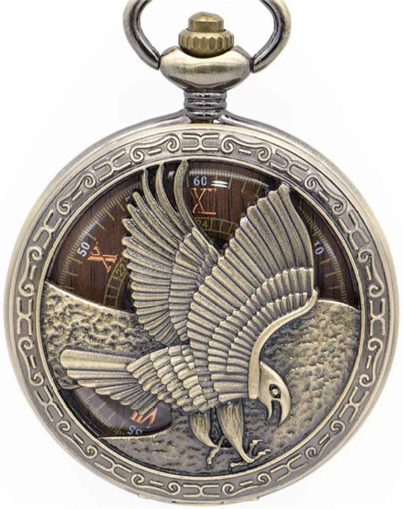 Birds Gift Necklace Pendant reloj de bolsillo,PJX1347 eclectic condemn publicly don nonporous Pocket Watch Retro Bronze Skeleton Mechanical Pocket Watch Chinese Animal 