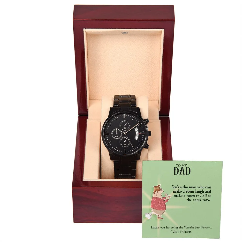 Black Chronograph Watch