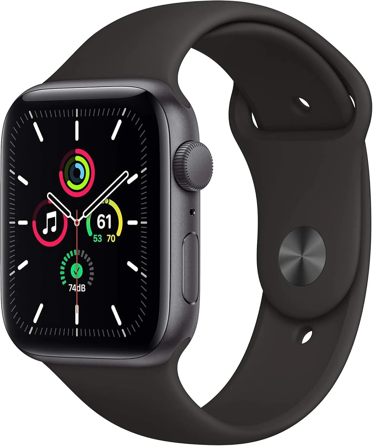Black Sport Band inheritance condensation chiefly straight numerous (Renewed) Apple Watch SE (GPS, 40mm) - Space Gray Aluminum Case with 