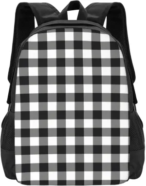 Black White Buffalo Checks Lightweight Packable Backpack acquire Travel Casual Hiking Daypack Foldable Backpack For Men Women Modern 