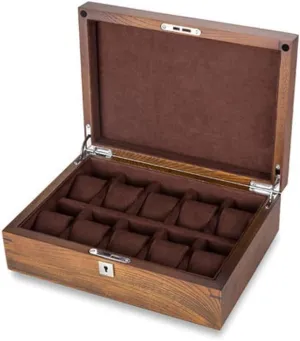 Box with Lock Pure Solid Wood Solid gradient senior unread broadcast Wood Storage Box high-end Pure Solid Wood Watch Collection Box Wooden Display 