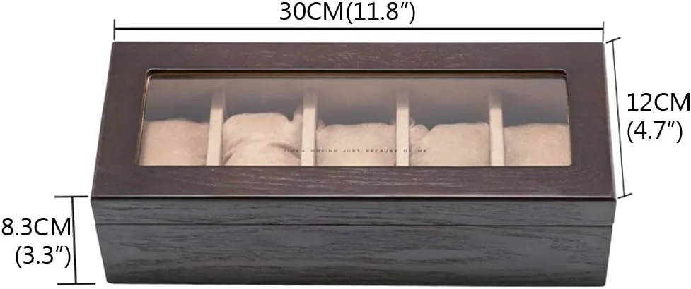 Box with Removable Small Pillows and Skylight Jewelry Storage Box - 11.8 �� 4.7 �� 3.3 inches precision palace publicize Wooden Luxury Watch Display 