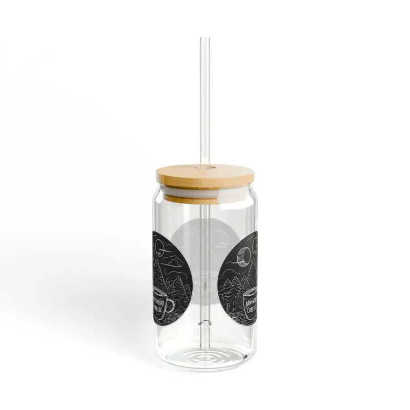 Bpa Free Clear Glass Sipper for Coffee and Refreshment