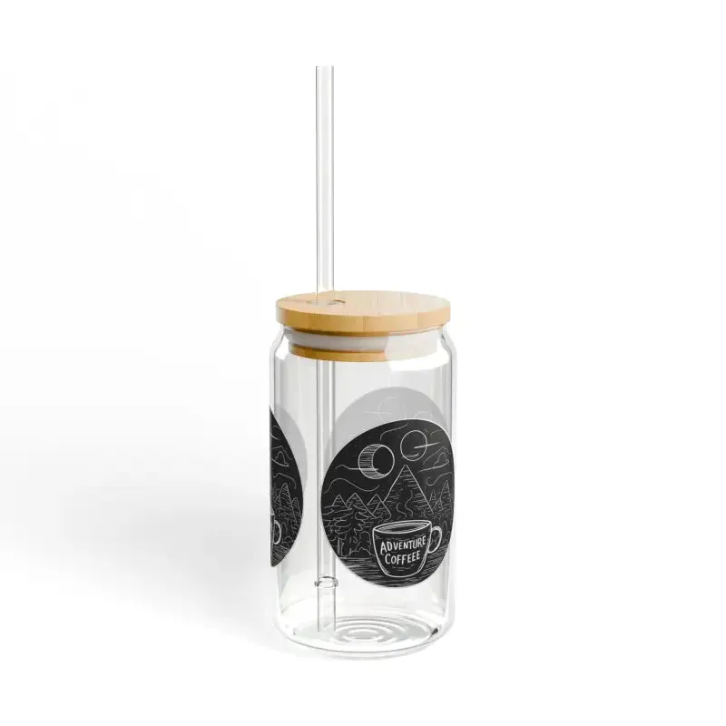 Bpa Free Clear Glass Sipper for Coffee and Refreshment