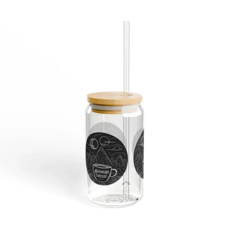 Bpa Free Clear Glass Sipper for Coffee and Refreshment