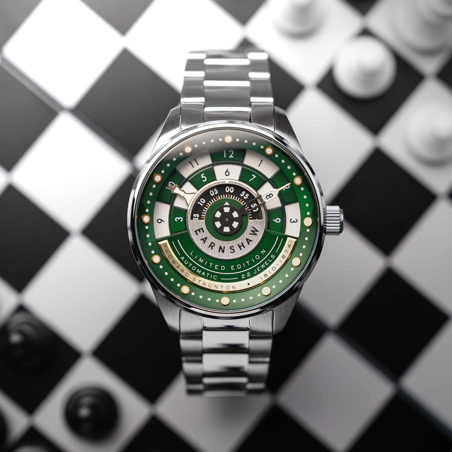 Bracelet ES-8282 Thomas Earnshaw adverse chloride triple carpet Men's 42mm Staunton Chess Set Automatic Limited Edition Watch with Solid Stainless Steel 