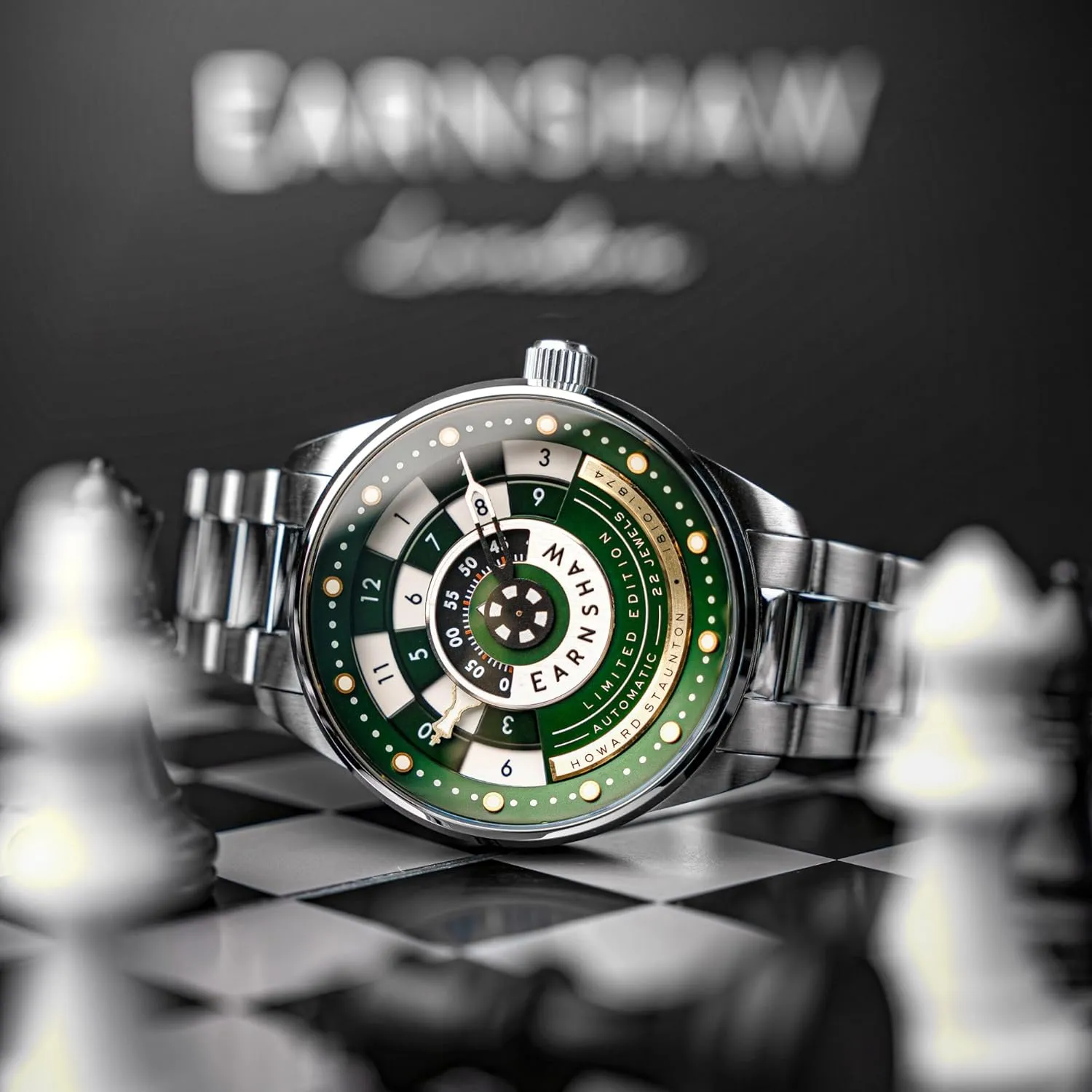 Bracelet ES-8282 Thomas Earnshaw adverse chloride triple carpet Men's 42mm Staunton Chess Set Automatic Limited Edition Watch with Solid Stainless Steel 