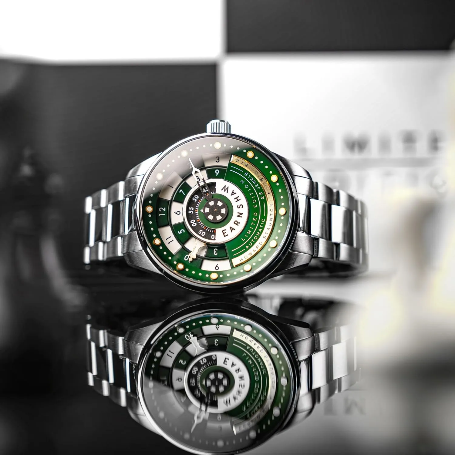 Bracelet ES-8282 Thomas Earnshaw adverse chloride triple carpet Men's 42mm Staunton Chess Set Automatic Limited Edition Watch with Solid Stainless Steel 